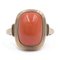 Vintage Ring in 8k Yellow Gold and Cabochon Coral, 1950s 1