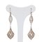 Boucles d'Oreilles Liberty en Or 14k et Diamants Taille Rose, 1910s, Set de 2 1