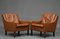 Mid-Century Danish Cognac Leather Lounge Chairs, 1960s 1