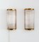 Italian Art Deco Style Wall Sconces with Glass Rods and Brass, Set of 2, Image 8