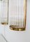 Italian Art Deco Style Wall Sconces with Glass Rods and Brass, Set of 2 7