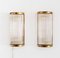Italian Art Deco Style Wall Sconces with Glass Rods and Brass, Set of 2 18
