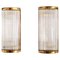 Italian Art Deco Style Wall Sconces with Glass Rods and Brass, Set of 2, Image 1