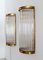 Italian Art Deco Style Wall Sconces with Glass Rods and Brass, Set of 2 12
