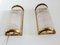 Italian Art Deco Style Wall Sconces with Glass Rods and Brass, Set of 2 16