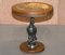 Silver Plated American Eagle Side Table with Marble Top 2