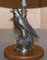 Silver Plated American Eagle Side Table with Marble Top, Image 15