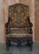 Italian Hand Carved Walnut Throne Armchairs, 1860s, Set of 2 16