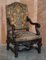 Italian Hand Carved Walnut Throne Armchairs, 1860s, Set of 2 2
