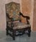 Italian Hand Carved Walnut Throne Armchairs, 1860s, Set of 2, Image 15