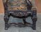 Italian Hand Carved Walnut Throne Armchairs, 1860s, Set of 2 12