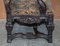 Italian Hand Carved Walnut Throne Armchairs, 1860s, Set of 2, Image 12