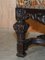 Italian Hand Carved Walnut Throne Armchairs, 1860s, Set of 2 10