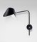 Black Anthony Wall Lamp White Round Fixation Box by Serge Mouille 2