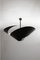 Lampada da soffitto grande a forma di lumaca nera di Serge Mouille, Immagine 3