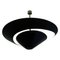 Lámpara de techo Snail grande en negro de Serge Mouille, Imagen 1
