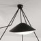 Black Five Curved Fixed Arms Spider Ceiling Lamp by Serge Mouille 8