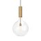 Rosdala Large Brass Clear Glass Ceiling Lamp by Sabina Grubbeson for Konsthantverk 4