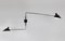 Black Two Rotating Straight Arms Wall Lamp by Serge Mouille, Image 2