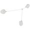 White Three Fixed Arms Spider Ceiling Lamp by Serge Mouille 1