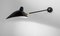 Black One Stright Arm Two Swivels Wall Lamp by Serge Mouille, Image 2