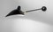 Lámpara de pared One Stright Arm Two Swivels en negro de Serge Mouille, Imagen 2