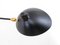 Black One Stright Arm Two Swivels Wall Lamp by Serge Mouille 6