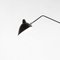 Lámpara de pie con tres brazos giratorios en negro de Serge Mouille, Imagen 8