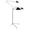 Black Three Rotating Arms Floor Lamp by Serge Mouille 1