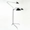 Lámpara de pie con tres brazos giratorios en negro de Serge Mouille, Imagen 2