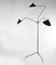 Black Three Rotating Arms Floor Lamp by Serge Mouille 3