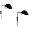 Black Anthony Wall Lamp Whit Fixing Bracket Set by Serge Mouille, Set of 2, Image 1