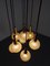 German Glass & Brass Cascade Ceiling Lamp, 1960s, Image 16