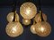 German Glass & Brass Cascade Ceiling Lamp, 1960s, Image 17