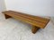 Modernist Wooden Slat Bench in the Style of Perriand, 1960s 9