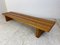 Modernist Wooden Slat Bench in the Style of Perriand, 1960s, Image 9