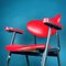 Mid-Century Red Desk Office Chair, Italy, 1960s 10