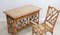 Vintage Rattan Writing Desk from Vivai del Sud, 1970s, Set of 2 15