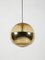 Lampada a sospensione sferica vintage in ottone di Peill & Putzler, Immagine 1