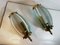 Mid-Century Glass and Brass Sconces, Italy, 1960s, Set of 2 2