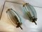 Mid-Century Glass and Brass Sconces, Italy, 1960s, Set of 2, Image 2