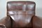 Vintage Brown Leather Armchair, Italy, 1930s 5
