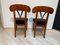 Pair of Biedermeier Shovel Chairs, Walnut, Ink Painting, South Germany, 1830s, Set of 2 7