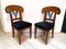 Pair of Biedermeier Shovel Chairs, Walnut, Ink Painting, South Germany, 1830s, Set of 2, Image 3