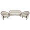 Living Room Set in the Style of Gio Ponti, Italy, 1950s, Set of 3 1