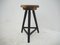 Vintage Industrial Wooden Stool with Original Paint, 1930s 11