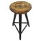 Vintage Industrial Wooden Stool with Original Paint, 1930s, Image 1