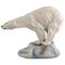 Large Art Deco Porcelain Polar Bear Figurine, Czechoslovakia 1