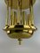 Large Brass Ceiling Lamp, 1970s 3