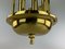 Large Brass Ceiling Lamp, 1970s 10